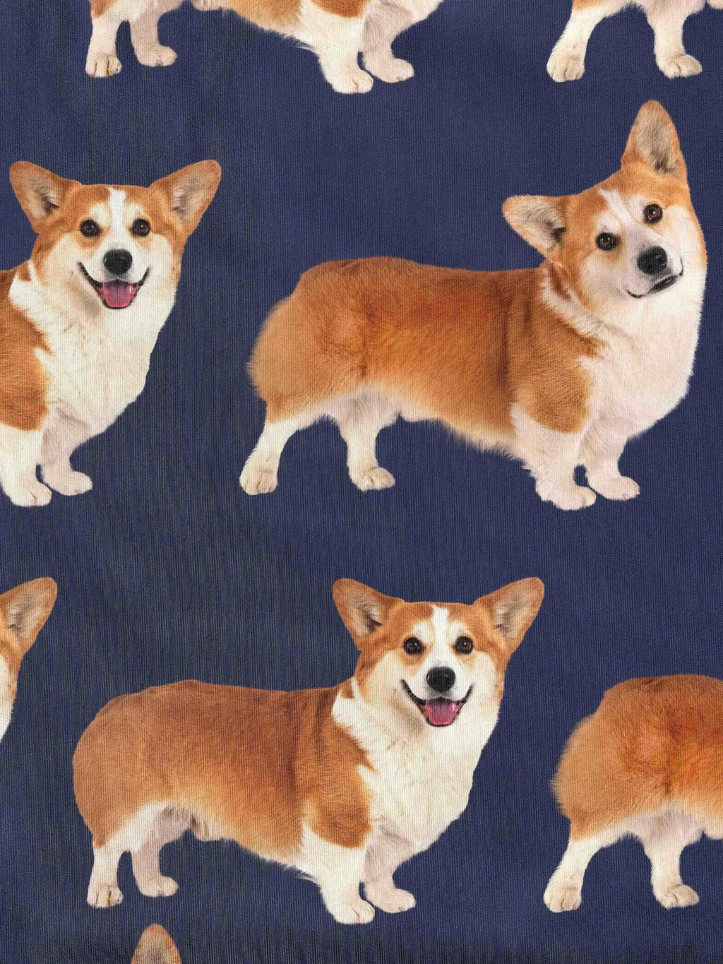 detail van corgi print op slaapkleed corgi van Snurk