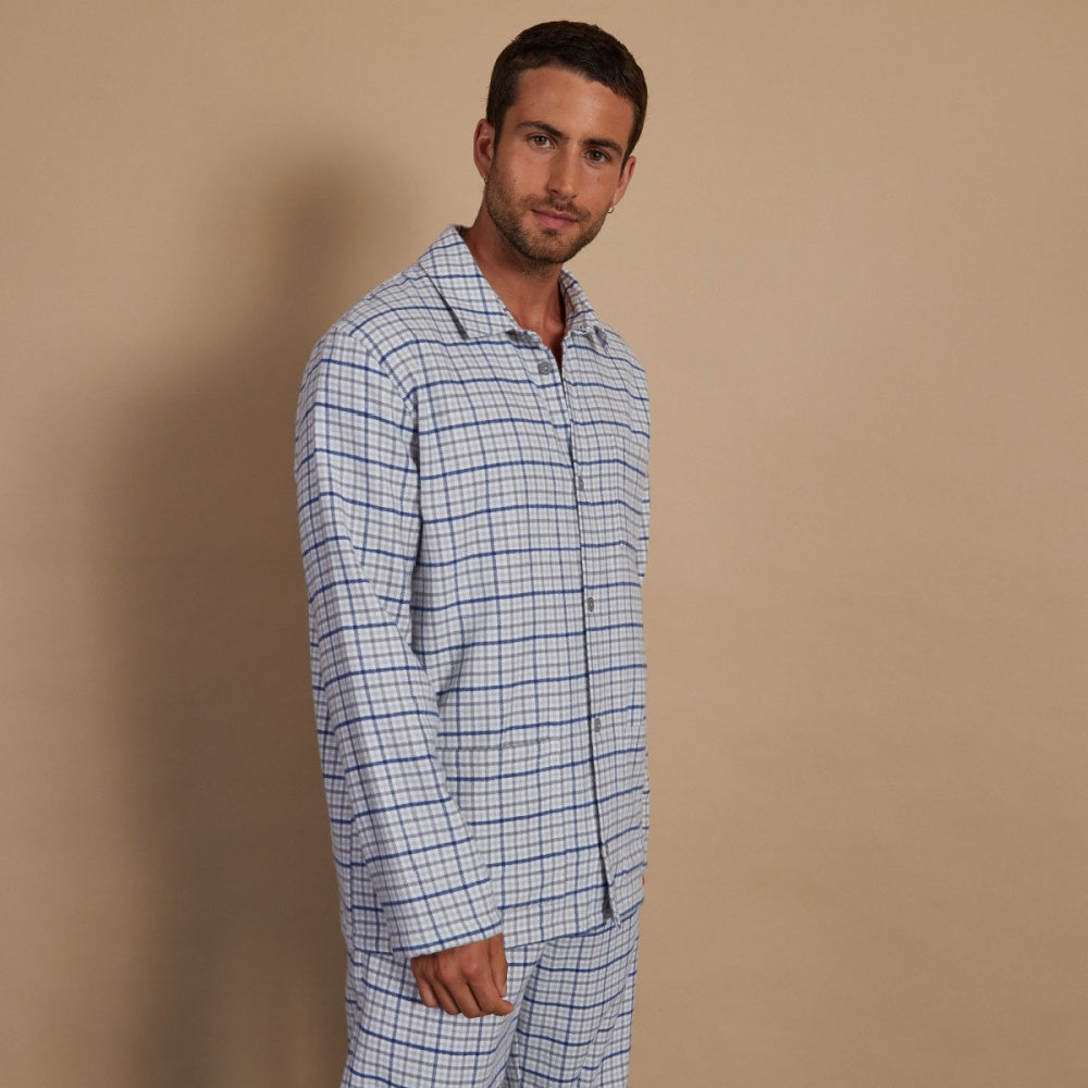 Pyjama Mael Gris in flanel van Laurence Tavernier