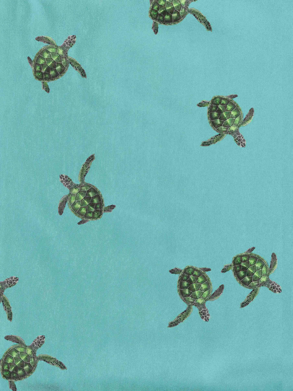 detail van print van zeeschildpadjes op T-shirt en short Sea Turtles van Snurk