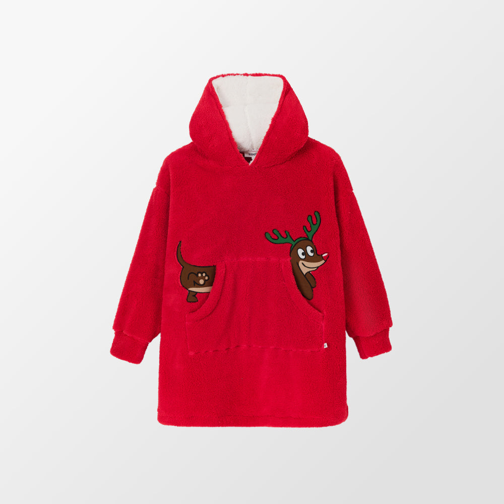 Voorkant sweater rood van Woody voor teens en volwassenen