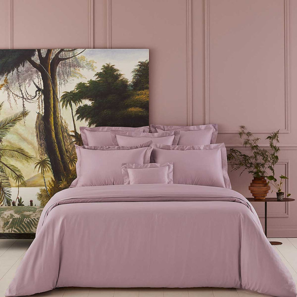 effen dekbedovertrek Triomphe lila, Yves Delorme - housse de couette unie Triomphe lila, Yves Delorme - plain duvet cover Triomphe lila, Yves Delorme