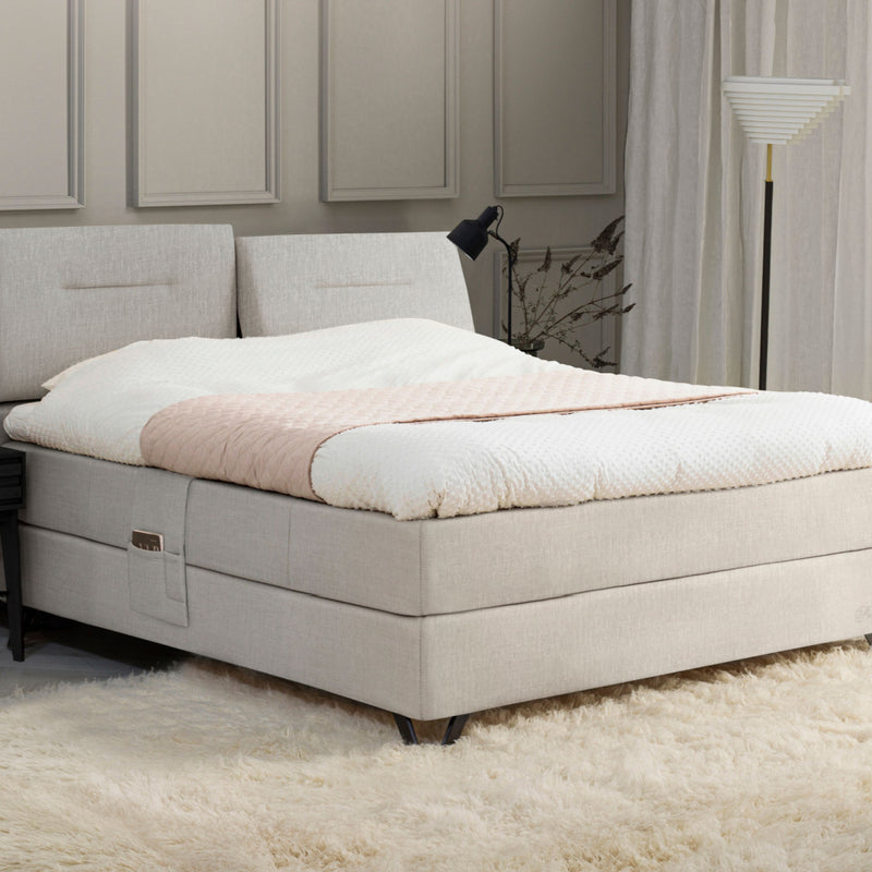 boxspring met verstelbaar hoofdbord-boxspring avec tête de lit réglable-box spring with adjustable headboard