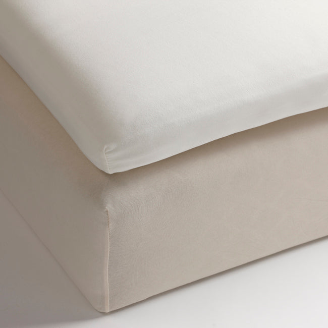 splittopper hoeslaken in perkaal, Lysdrap - drap-housse pour surmatelas fendu en percale de coton, Lysdrap - fitted sheet for split mattress topper in cotton percale, Lysdrap